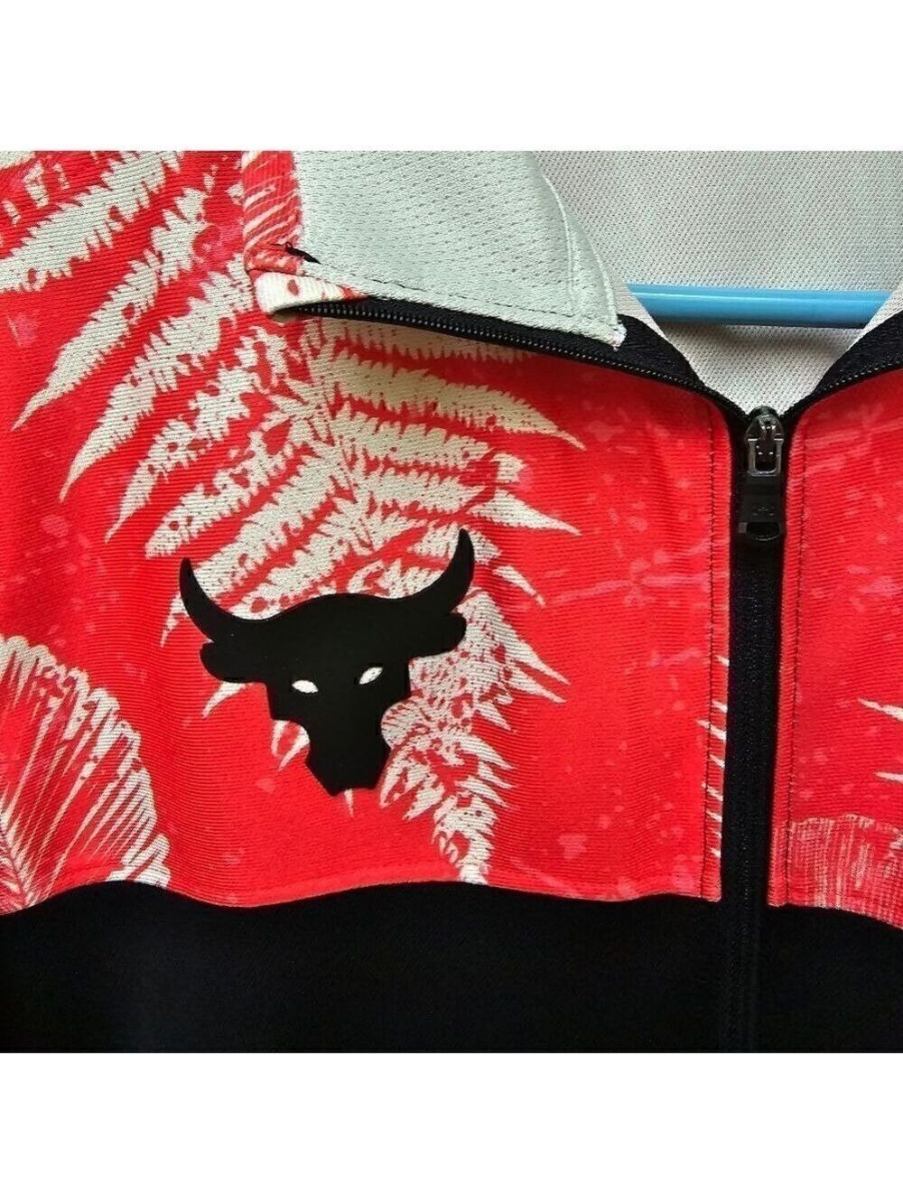 Under Armour The Rock Bull Project Jacket Red Black Medium #JAC4 - Picture 6 of 9